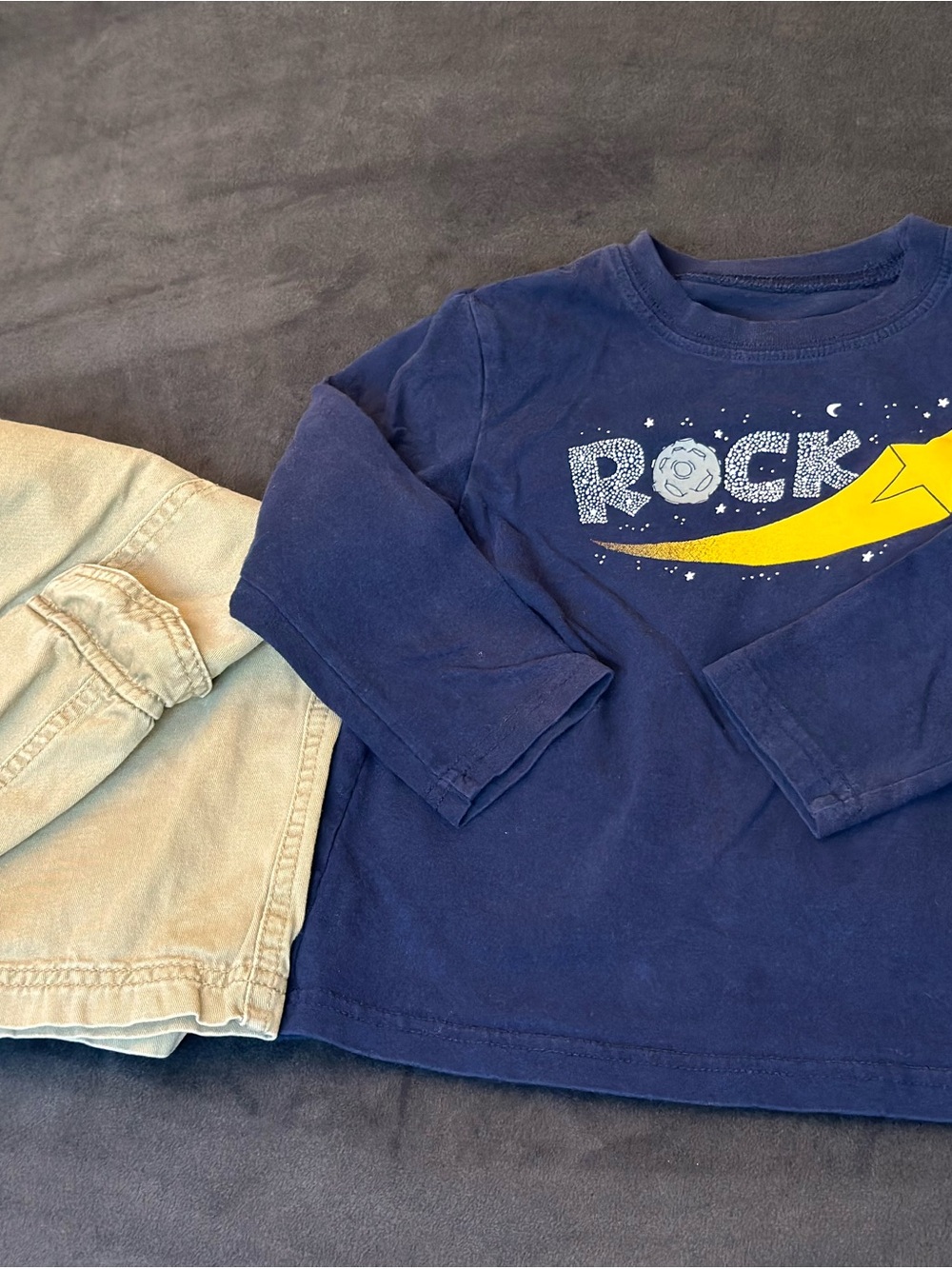 Circo Navy Long-Sleeve Tee with Yellow Shooting Star Graphic